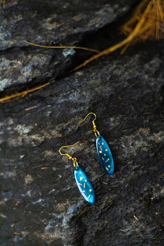 Hand-painted Art Earrings, Unique Handmade Resin Earrings, Colorful Vibrant Danglers, Birthday, Holiday gift