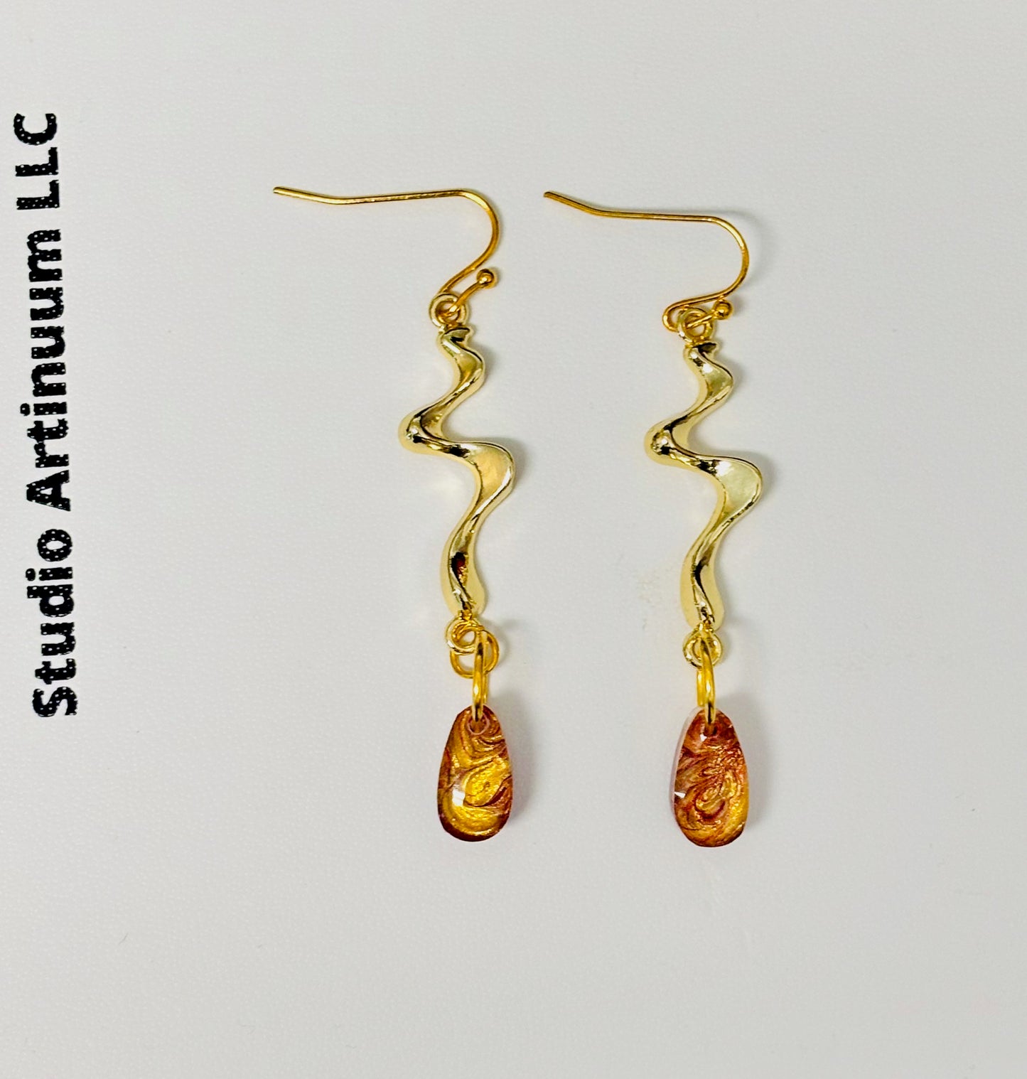 Hand-Painted Resin Earrings | Unique Handmade Art Jewelry | Colorful Statement Danglers | Lightweight | Gift for Her | Fashion Earrings