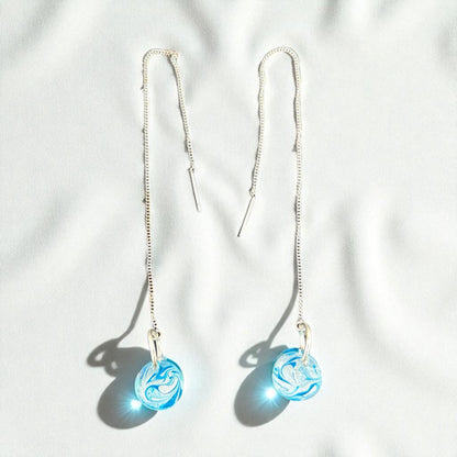 Thread Circles Swirl Resin Earrings