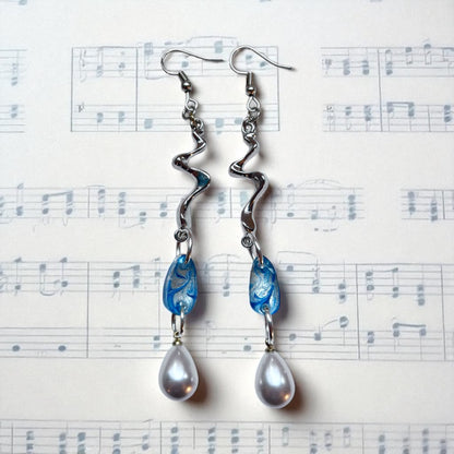 Squiggle Swirl Resin Drop Earrings