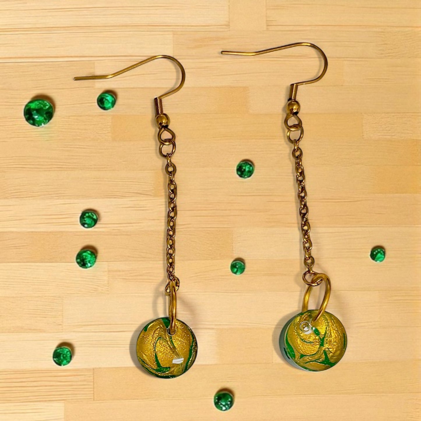 Hand-Painted Resin Earrings | Unique Handmade Art Jewelry | Colorful Statement Danglers | Lightweight | Gift for Her | Fashion Earrings