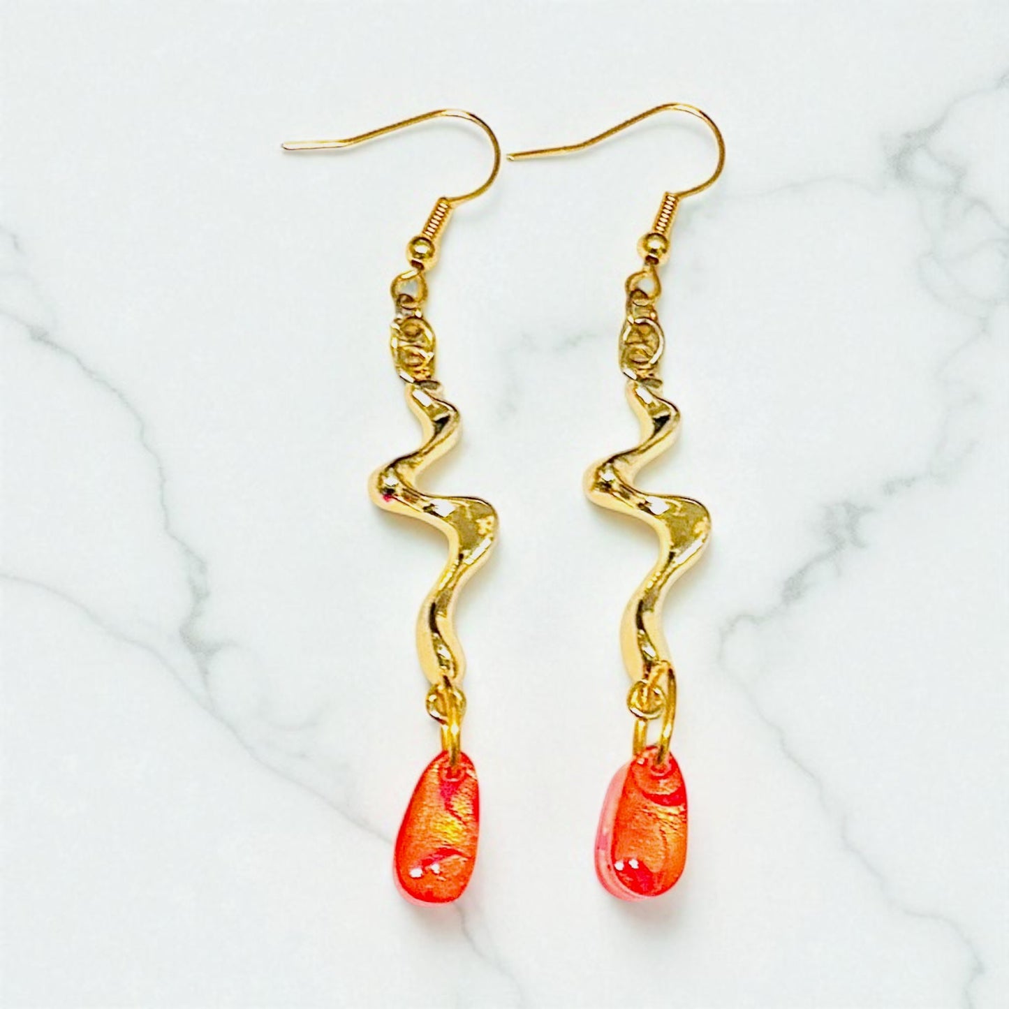 Hand-Painted Resin Earrings | Unique Handmade Art Jewelry | Colorful Statement Danglers | Lightweight | Gift for Her | Fashion Earrings