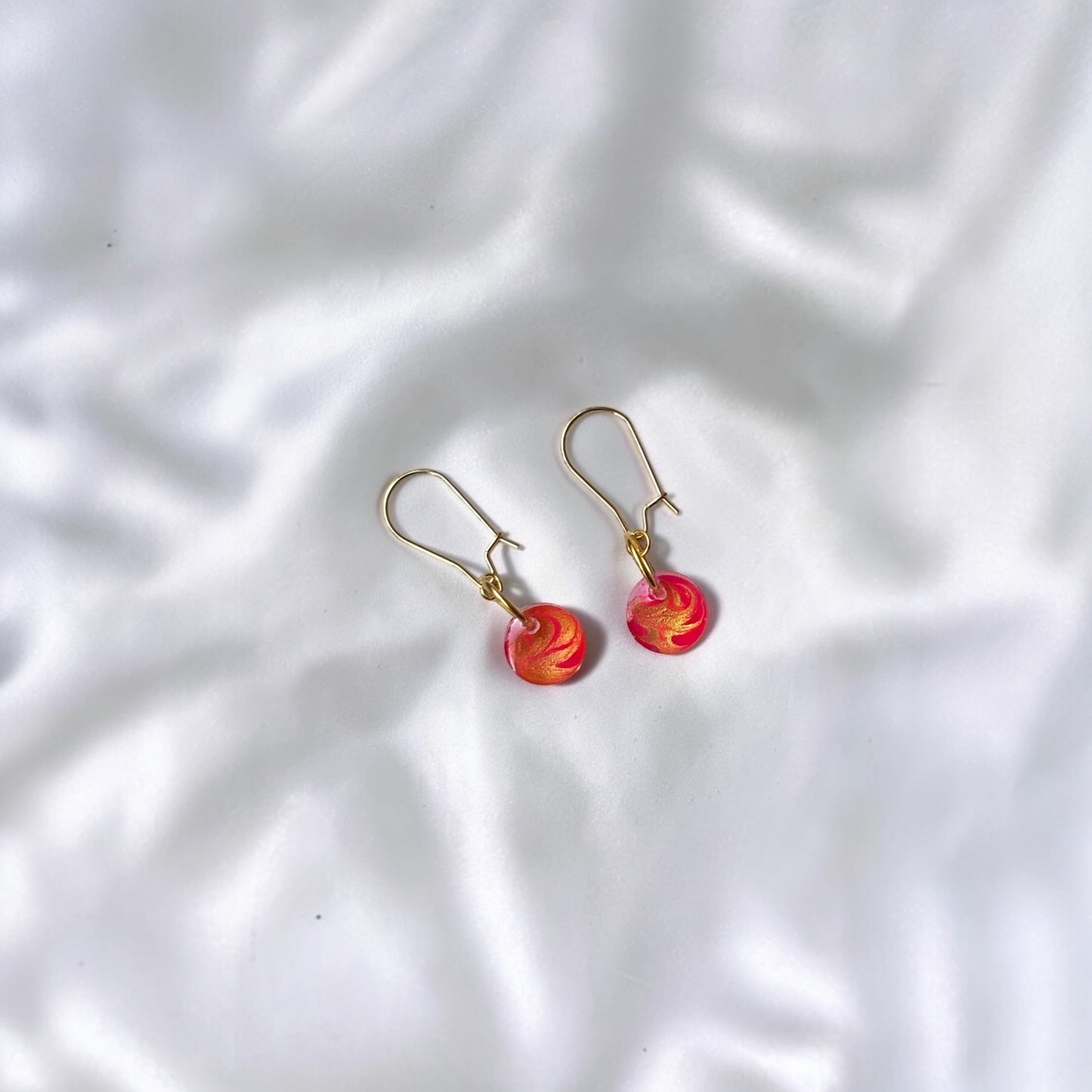 Mini Circle Swirl Earrings