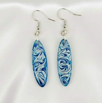 Oval Swirl Resin Earrings