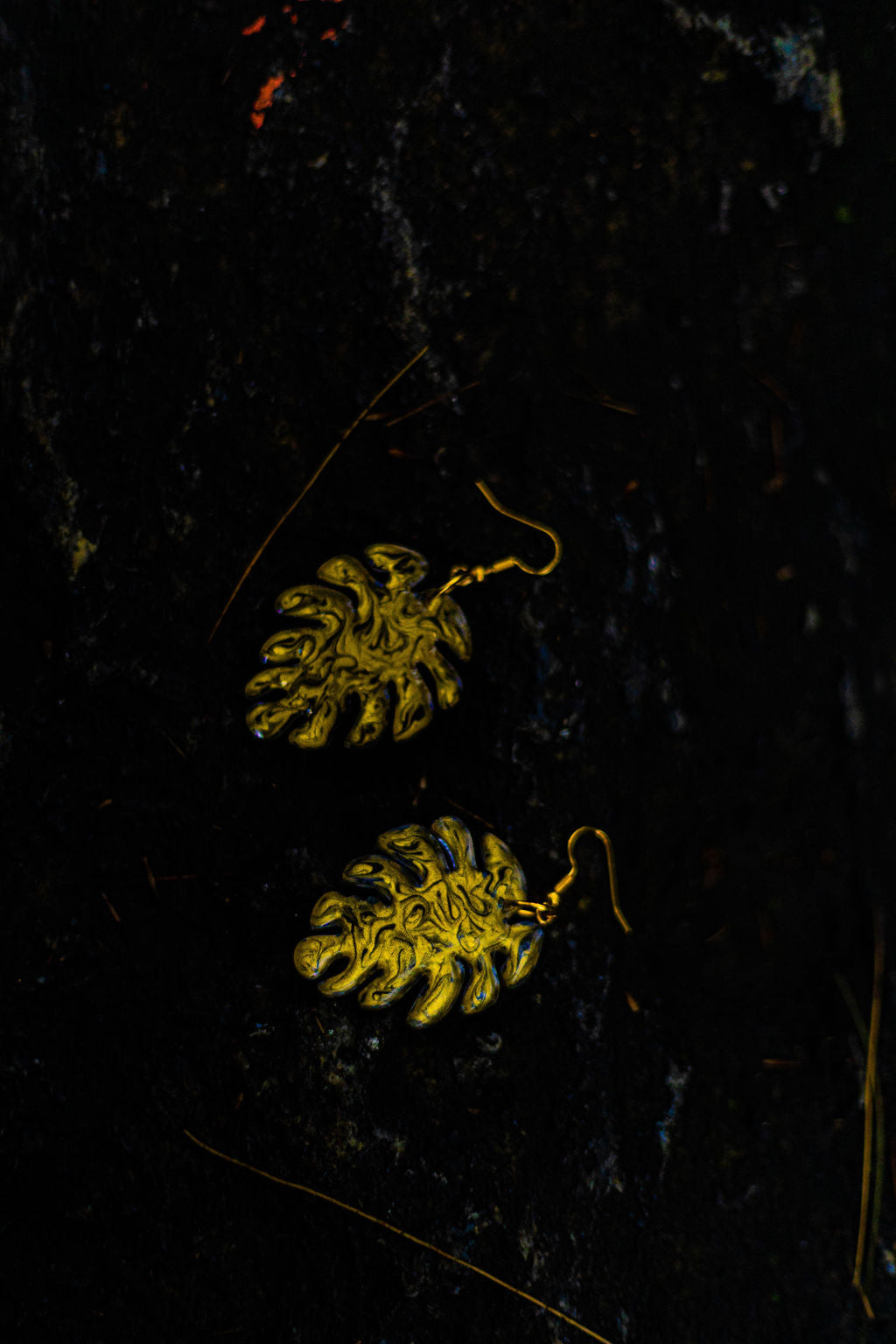 Hand Painted Leaf Earrings | Unique Handmade Resin Jewelry | Colorful Vibrant Danglers | Statement Earring | Gift for Her | Unique Gift Idea