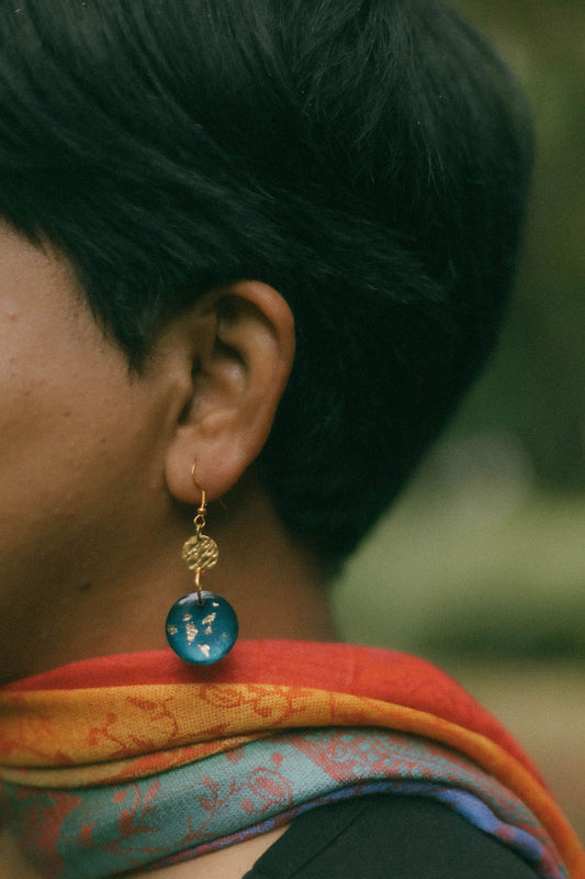 Hand-Painted Resin Earrings | Unique Handmade Art Jewelry | Colorful Statement Danglers | Lightweight | Gift for Her | Fashion Earrings (Copy)